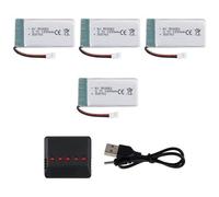 YUNIQUE GREEN-CLEAN-POWER - 4 Pezzi Batteria Lipo Ricaricabile (3.7v, 1200mah Lipo) Per Rc Droni Quadricotteri Syma X5sc X5sw +caricatore 1 To 4