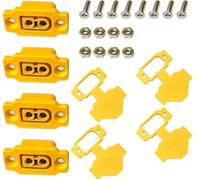 YUNIQUE GREEN-CLEAN-POWER - 4 Pezzi Connettori XT60E-F ad Alta Corrente con Tappo in Gomma e Viti Impermeabili - Presa XT60 per Batterie Lipo RC FPV Drone, Auto, Aerei ed Elicotteri