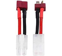 YUNIQUE GREEN-CLEAN-POWER - Adattatore Cavo Deans T a Tamiya per Veicoli RC e Batterie Lipo | Compatibile con Caricabatterie | Connettori Maschio e Femmina, Rosso Nero, Plastica