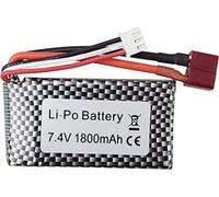 Batteria agli ioni di litio 7,4 V 1800 mAh T-Plug per modelli fuoristrada WLT...