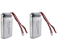 YUNIQUE GREEN-CLEAN-POWER - Batteria Lipo Ricaricabile 7.4V 1500mAh 2 Pezzi | Compatibile con Wltoys V913 L959 L969 L202 K959 TY923 W609-8 | Efficienza e Prestazione, 70X35X22-92 Gr, Argento