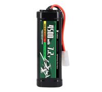 YUNIQUE GREEN-CLEAN-POWER - Batteria NiMH Ricaricabile 7.2V 4500mAh con Attacco Tamiya e Cavo in Silicone - 6 Celle - Dimensioni 135x47x24 mm - Potenza per Modelli RC