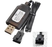 YUNIQUE GREEN-CLEAN-POWER - Caricabatterie USB Universale per Batterie LiPo 7.4V 2S - 4PIN SM-4P - Compatibile con Auto/Drone/Barca RC - Protezione Sovraccarico - Indicatore di Carica, Nero