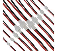 YUNIQUE GREEN-CLEAN-POWER - Cavo Silicone 2-Pin 2.0 JST per Batteria Lipo RC, 10 Paia Maschio Femmina | 22AWG, 10cm | Compatibile DJI Tello, Quadcopters, Elicottero RC, Nero, Plastica