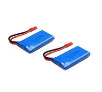 YUNIQUE GREEN-CLEAN-POWER - Pack 2 Batterie Lipo 780mAh 3.7V per Droni | Compatibile con Wltoys V636 V686 V686G V686K JJRC V686 | Lunga Durata, Fornitore Italiano, mm 58 x 33.5 x 12, Blu