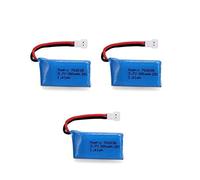 YUNIQUE GREEN-CLEAN-POWER - Set 3 Batterie LiPo Ricaricabili 3.7V 380mAh per Droni | Compatibili con HUBSAN X4 H107L/C/D, V252, JXD 385 | Alta Qualità, Azzurro/Blu