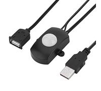 Yunir Mini sensore di movimento a infrarossi a LED, interruttore automatico 4A DC 5-24V rilevatore di movimento a infrarossi PIR da 120 gradi con interfaccia LED/USB(Nero)