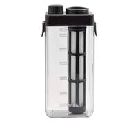 YunJove Cold Brew Coffee Maker Caraffa Caffè Freddo Brocca Tè Caraffa per Bevande Fredde Infusore a Tubo Coperchio Antiscivolo PP Compatto Facile da Riporre, Nero, 1100 Ml