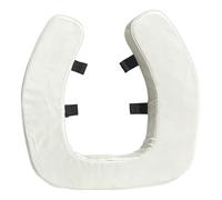 YunJove Cuscino Rialzato per Sedile WC, Universale, Resistente Agli Strappi, Imbottitura Più Spessa per Sedile WC, Rialzo per Hotel, Case di Riposo, Dormitori, Bianco