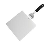 YunJove Pala Quadrata per Pizza e Dolci in Acciaio Inox Utensile da di Lunga Durata per Pizzaioli Amriali, Panettieri Professionisti, 10 Pollici, Manico In Gomm PP