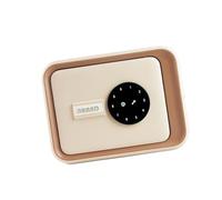 YunJove Salvadanaio/portamonete per Bambini, Cassaforte per Giocattoli, Contenitore per Denaro con Password E di Impronte Digitali, Ideale Come Regalo, Cachi