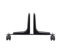 YunJove Supporto per Schermo Portatile Staffa Supporto Base Carrello in Lega di Alluminio con Ruote E di Blocco Morsetto 10-60 Mm per Pannelli di Varie, Nero