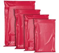 YUNJU 60 sacchetti di plastica misti con chiusura autosigillante, buste per spedizioni, buste postali, imballaggi, sacchetti di spedizione - resistenti e sicuri - dimensioni miste - rosso