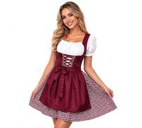 Yunlaishaocer Abito da donna per l'Oktoberfest, rosso vivo, L