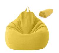 Yunlaishaocer Pouf per bambini e adulti, 100 x 120 cm, rivestimento per pouf senza imbottitura, per sacchi di fagioli con chiusura lampo, antipolvere, non per ufficio, camera da letto, terrazza