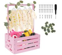 Yunlaishaocer Questo Cesto per il Bambino non è solo un Semplice Contenitore, ma un Vero e Proprio Esperto in tutto, ox per doccia per bambini, regali di gravidanza per nuovi genitori (rosa)