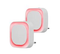YUNLEX Presa di Luce Notturna con Sensore Crepuscolare, 3 livelli di luminosità regolabile per Camera dei Bambini, Bagno, Corridoio, Cucina, Scale, Rosso