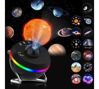 YunLone 13 in 1 Planetario Proiettore Stelle Soffitto con 4K 13 Dischi Film Skylight Proiettore Galassia Luce Notturna Sistema Solare con Timer per Bambini Adulti