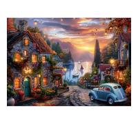 Yunlus Puzzle per adulti 1000 pezzi Autunno Lakeside Town Mountain Puzzle Impossibile Difficile Difficile Impegnativo Puzzle Tramonto Paesaggio Naturale Puzzle 1000 Pezzi 71,1 x 50,8 cm