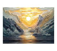 Yunlus Puzzle per adulti 1000 pezzi Impossibile Difficile Difficile Puzzle impegnativo per adulti 1000 pezzi Puzzle Alba al picco di montagna Puzzle 1000 pezzi 71,1 x 50,8 cm