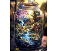 Yunlus Puzzle per Adulti 1000 Pezzi Impossibile Difficile Sfidanti Puzzle per Adulti 1000 Pezzi Puzzle Mondo in Bottiglia Sogno Della Natura Puzzle 1000 Pezzi 70 x 50 cm
