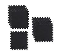 Yunmeryker 10 Pezzi Tappeto Puzzle Quadrato Piastrella Intercambiabile Soffice Antiscivolo Lavabile Facile Taglio Consigliato per Nursey Camera Bambi, Nero, Taglia unica bambino