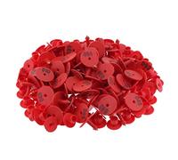 Yunmeryker 100 Marche Auricolari Pre-numerate per Bestiame, per Suini, Capre E Pecore, Colore Rosso.