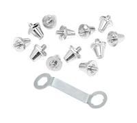 Yunmeryker 12 Pezzi Tacchetti Da Calcio Sostitutivi Da Scarpa Terreno Filettatura M5 Realizzati in Lega di Alluminio con Forma Adatti per Giocato, 13mm15mm
