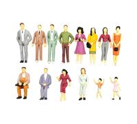 Yunmeryker 14 Pezzi di Figure Umane in Miniatura, Decorazioni per Micro Paesaggi, Accessori per Casa delle Bambole, Statuette Umane in Miniatura, Modello Archite, 76mm