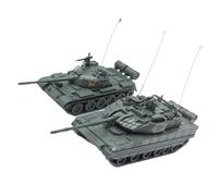 Yunmeryker 2 Pezzi Carro Armato Giocattolo Modellino Miniatura Assemblabile Kit Veicolo Militare Collezionabile Manualità Sviluppo Apprendimento Adatto per, Verde