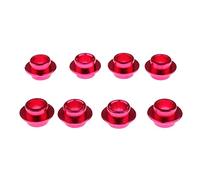 Yunmeryker 8 Pezzi di Cuscinetti a Sfera per Pattini, Anelli Distanziatori per Assi, Boccole a Rulli in Lega di Alluminio per Pattinaggio Indoor E Outdoor, Acces, Rosso