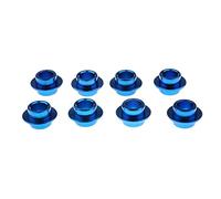 Yunmeryker 8 Pezzi di Cuscinetti a Sfera per Pattini, Anelli Distanziatori per Assi, Boccole a Rulli in Lega di Alluminio per Pattinaggio Indoor E Outdoor, Acces, Blu