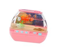 Yunmeryker Acquario Giocattolo per Bambini, Mini Acquario Portatile, Gioco Musicale con Macchina per Raccontare Storie, Simulazione di Pesci in PP per Giochi di, Rosa