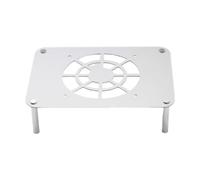 Yunmeryker Base di Raffreddamento per Router Supporto in Metallo per Dissipazione del Calore Supporto Multifunzione per Ventola USB Supporto Stabile SIL, Argento