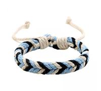 Yunmeryker Braccialetto alla Canapa Fatto a Mano con Design in Stile Hippie per Uomo E Donna, Ideale Come Regalo per Viaggi E Avventure, 17 cm x 1,2 cm