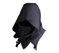 Yunmeryker Cappello con Cappuccio, Sciarpa con Cappuccio, Mantello Steampunk, Sciarpa, Berretto da Prete, Realizzato in Poliestere Traspirante per Occasi, Nero