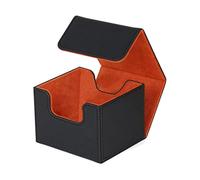 Yunmeryker Card Deck Case Scatola Porta Carte Trading Organizer Contenitore in PU con Divisori con Chiusura Magnetica Compatibile Carte da Collezione Adatto per, Arancia