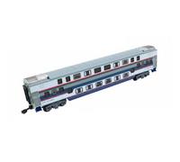 Yunmeryker Carrozza Ferroviaria per Bambini Modello Due Piani Giocattolo Veicolo Educativo Assemblabile per Scenari di Gioco Immaginativo E Apprendimento Storico, Blu Scuro