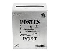 Yunmeryker Cassetta Postale Esterna con Cassetta Postale in Stile Americano E Ampio Scomparto per Giornali, Realizzata in Ferro Zincato Verniciato a Polvere, per, Bianco-1