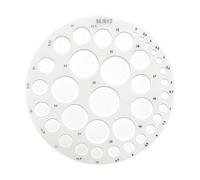 Yunmeryker Cerchio Template Acrilico Stencil Geometrico Strumento Rotondo Ruler Trasparente Piccolo Adatto per Studente Professionista Designer Artigiano Costruz, Da 3 a 25 Mm