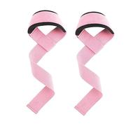 Yunmeryker Cinghie per Sollevamento Pesi in 2 Pezzi con Cinturini da Polso, Elastici per Sollevamento Pesi, Attrezzatura per Allenamento Realizzata in Nylon Resi, Rosa