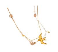 Yunmeryker Collana con Ciondolo a Forma di Rondine: Collana alla Moda E Carina con Una Rondine Che