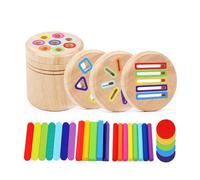 Yunmeryker Color Sorting Sticks Bastoncini Abbinamento Colori in Legno Riconoscimento E Classificazione Attività Motoria Fine per Ragazzi E Ra, 4 in 1, Taglia unica bambino