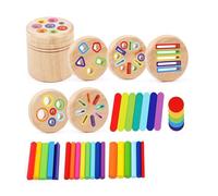 Yunmeryker Color Sorting Sticks Bastoncini Abbinamento Colori in Legno Riconoscimento E Classificazione Attività Motoria Fine per Ragazzi E Ra, 6 in 1, Taglia unica bambino