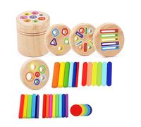Yunmeryker Color Sorting Sticks Bastoncini Abbinamento Colori in Legno Riconoscimento E Classificazione Attività Motoria Fine per Ragazzi E Ra, 5 in 1, Taglia unica bambino