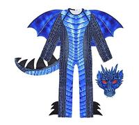 Yunmeryker Costumi Decorativi di Halloween per Bambini, Cosplay, Costume da Drago Mortale, Set di Maschere con di Drago per Bambini Come Oggetti di Scena per, XXL