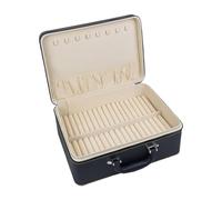 Yunmeryker Custodia per Bracciali con 36 Scomparti, Organizer per Gioielli in Pelle PU, Porta Bracciali Portatile, Scatola Espositiva Adatta per Regali, Nero Bianco