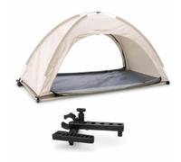 Yunmeryker da campeggio portatile, doppio strato, per lettino pieghevole, Accessori universali per tenda da letto + tenda (senza letto)