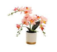 Yunmeryker Decorazione Floreale Artificiale a Forma di Bonsai, Orchidea Farfalla, Pianta Artificiale in Un Robusto Vaso di Fiori Dall'aspetto Realistico per, Rosa