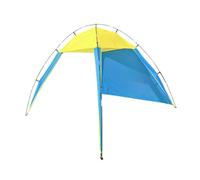 Yunmeryker Esterna per Spiaggia - Riparo Parasole per 5-8 Persone - per vacanze, Blu cielo + Giallo